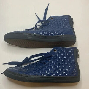 Vintage GEOX Respira Sneakers Quilted Hi Top Cobalt Blue Women’s Sz 9